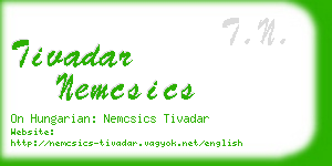 tivadar nemcsics business card